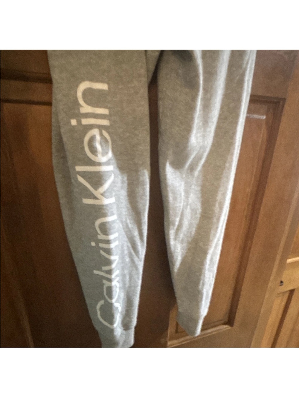 Calvin Klein Performance Grey Logo Side-Print Joggers